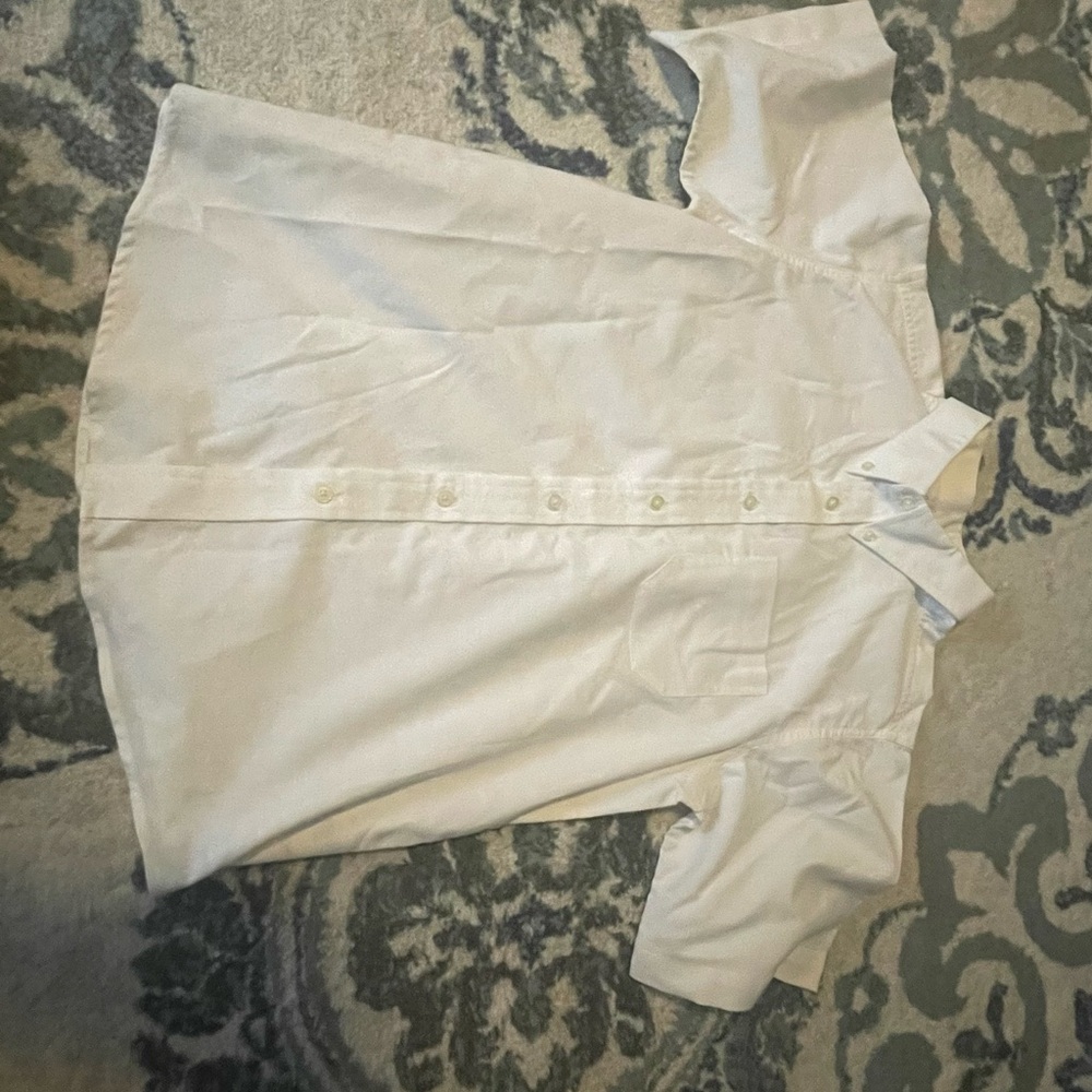 Short Sleeve White Button-Up Shirt